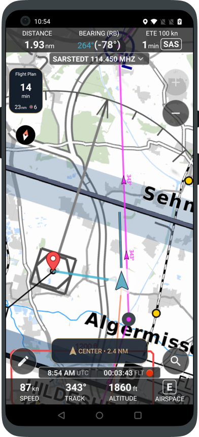 Skymap 2020 VOR Navigation